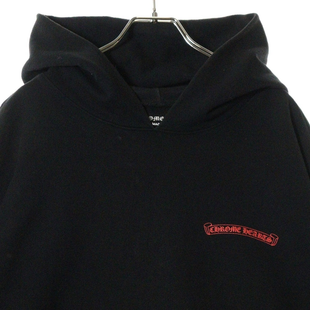 CHROME HEARTS(クロムハーツ) ×MATTY BOY FLOWER CHOMPER HOODIE マッティボーイ フローラルクロス フラワーチョンパー スウェットフーディ プルオーバーパーカー ブラック