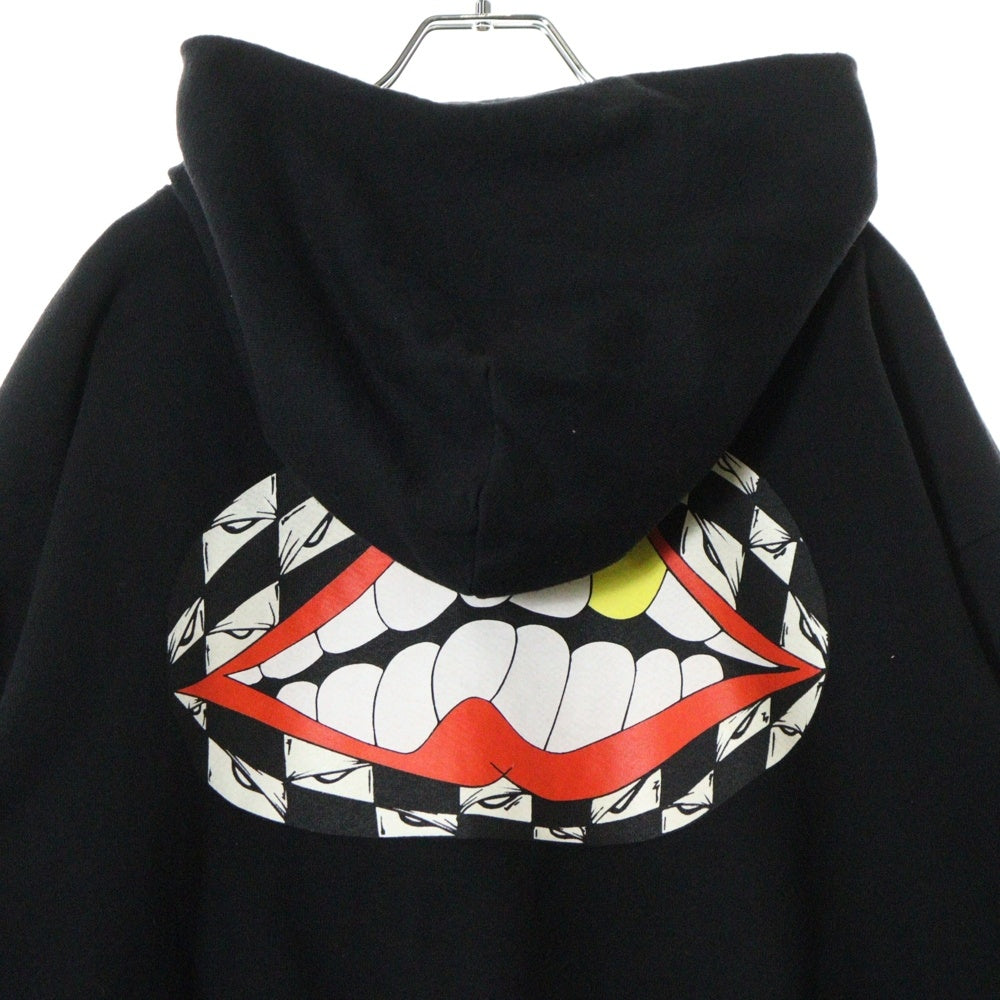 CHROME HEARTS(クロムハーツ) ×MATTY BOY FLOWER CHOMPER HOODIE マッティボーイ フローラルクロス フラワーチョンパー スウェットフーディ プルオーバーパーカー ブラック