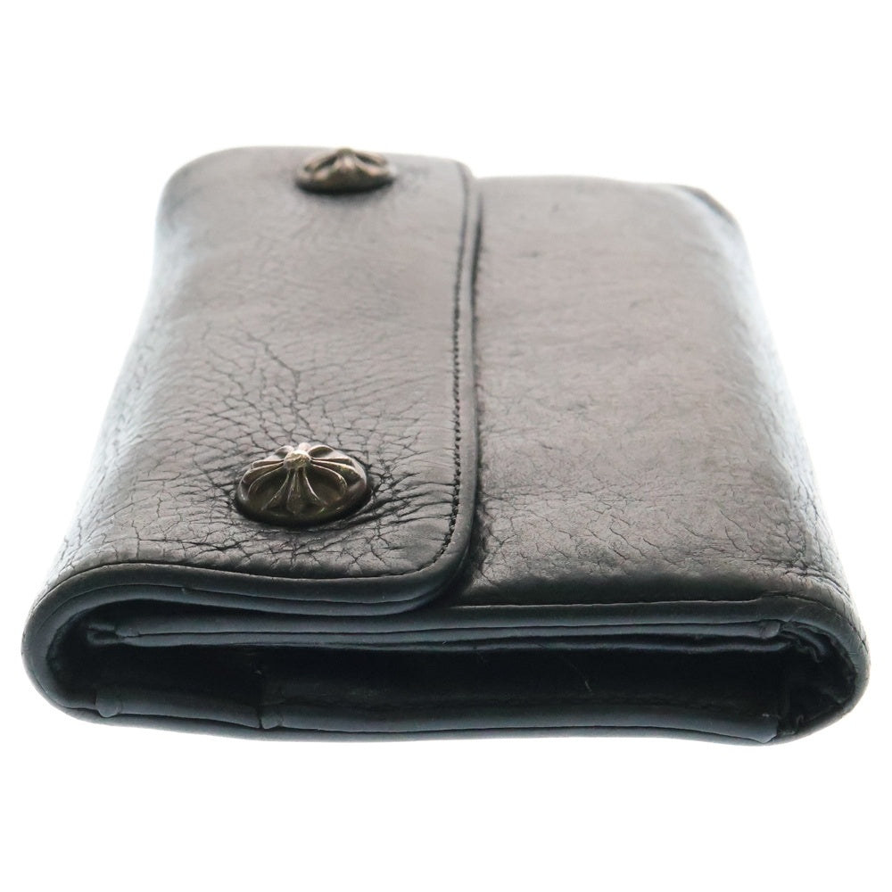 CHROME HEARTS(クロムハーツ) WAVE ウェーブ レザーウォレット 財布 ブラック BCA374