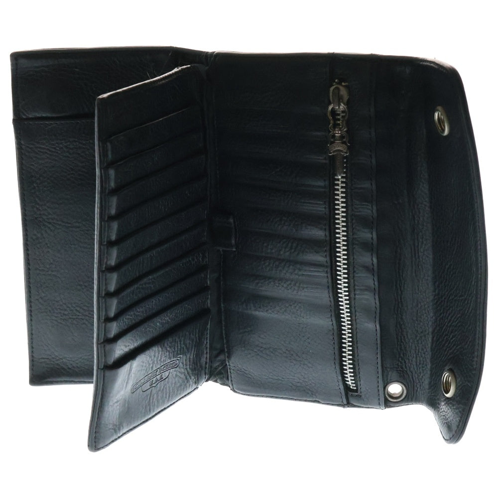 CHROME HEARTS(クロムハーツ) WAVE ウェーブ レザーウォレット 財布 ブラック BCA374