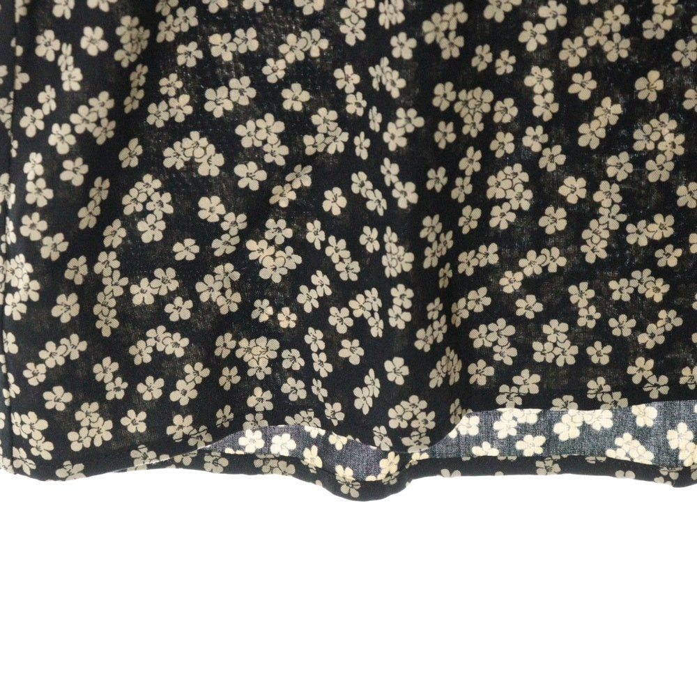 CELINE(セリーヌ) 19SS フラワー 総柄 オープンカラー レーヨン 半袖シャツ ブラック 2C036480K