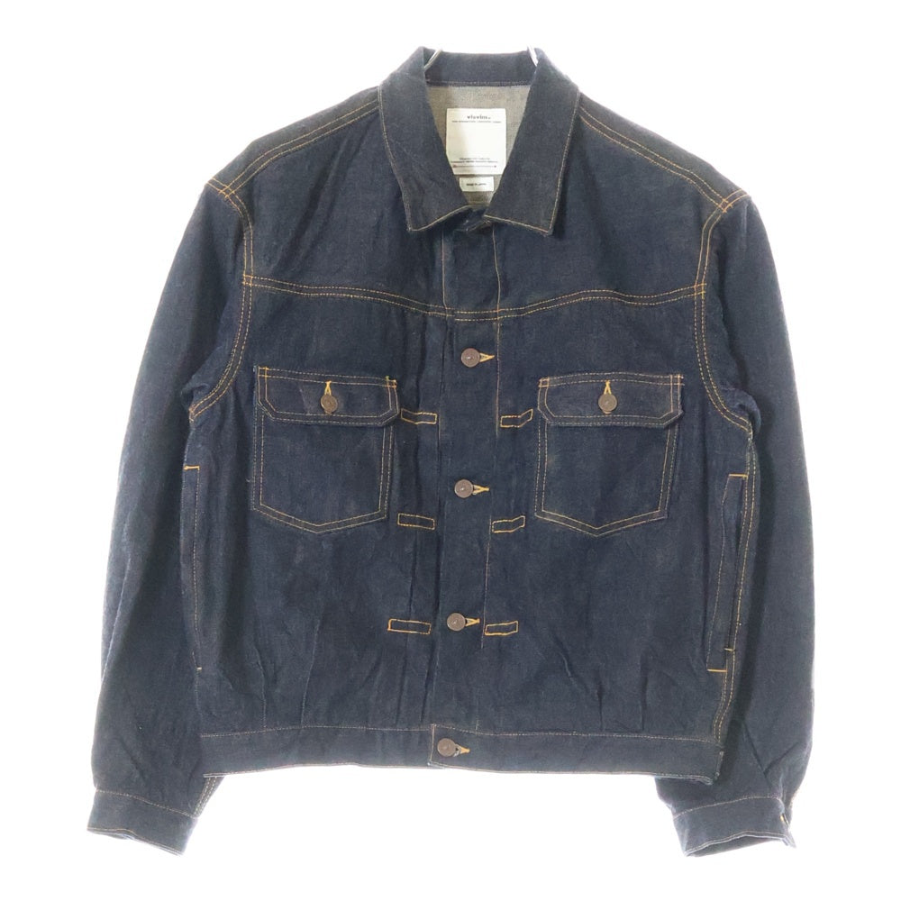 VISVIM(ヴィスヴィム) 23SS 101XX JKT RAW MUD OVERDYE 2nd マッド オーバーダイ トラッカー デニムジャケット インディゴ 0123105006003