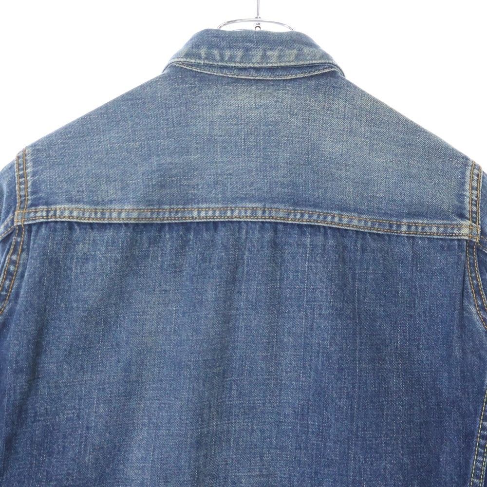 VISVIM(ヴィスヴィム) 14AW SS 101 JKT DAMEGED 2nd ヴィンテージ加工 デニムジャケット インディゴ 0114205006001