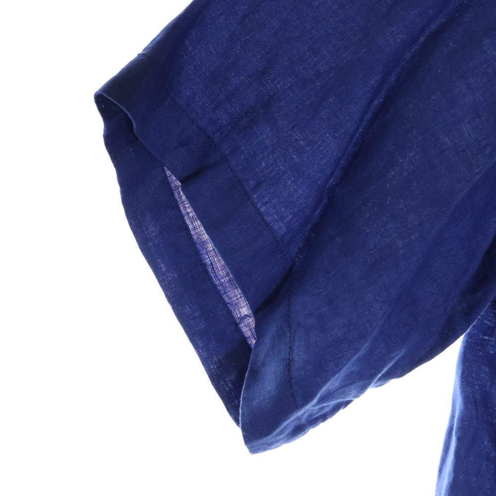 CAHLUMN(カウラム) Linen Open Collar Shirt リネン オープンカラー 半袖シャツ ブルー 1006390900002