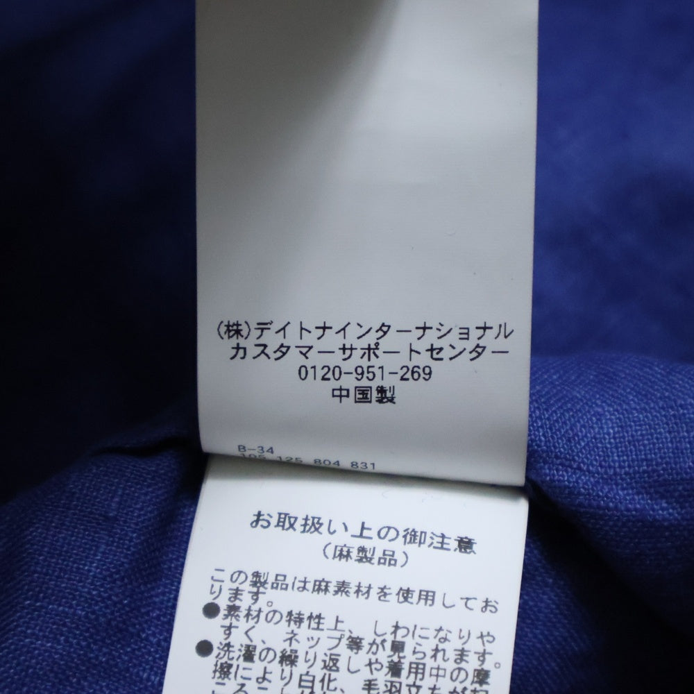 CAHLUMN(カウラム) Linen Open Collar Shirt リネン オープンカラー 半袖シャツ ブルー 1006390900002