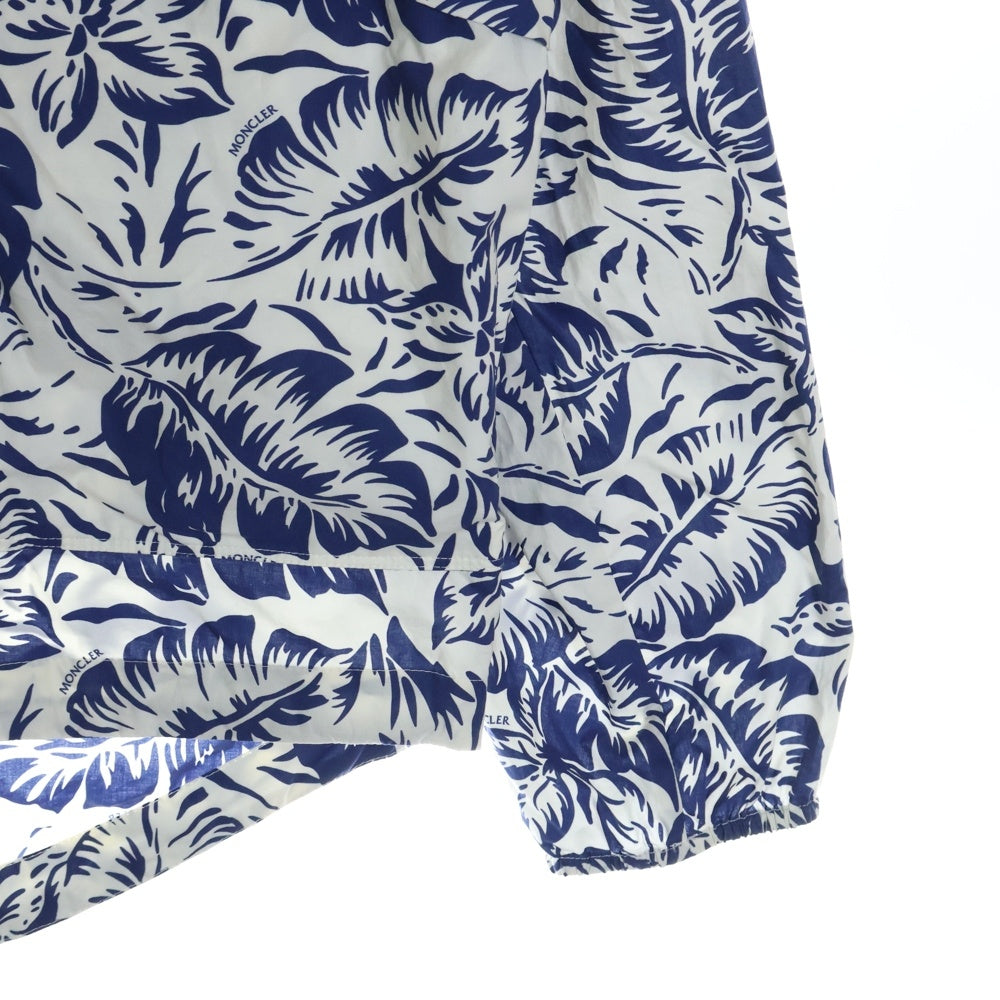 MONCLER(モンクレール) 22SS EBIZO フラワー 総柄 コットン フーデッド ジップアップ ジャケット パーカー ホワイト/ブルー H10911A00138 5961V