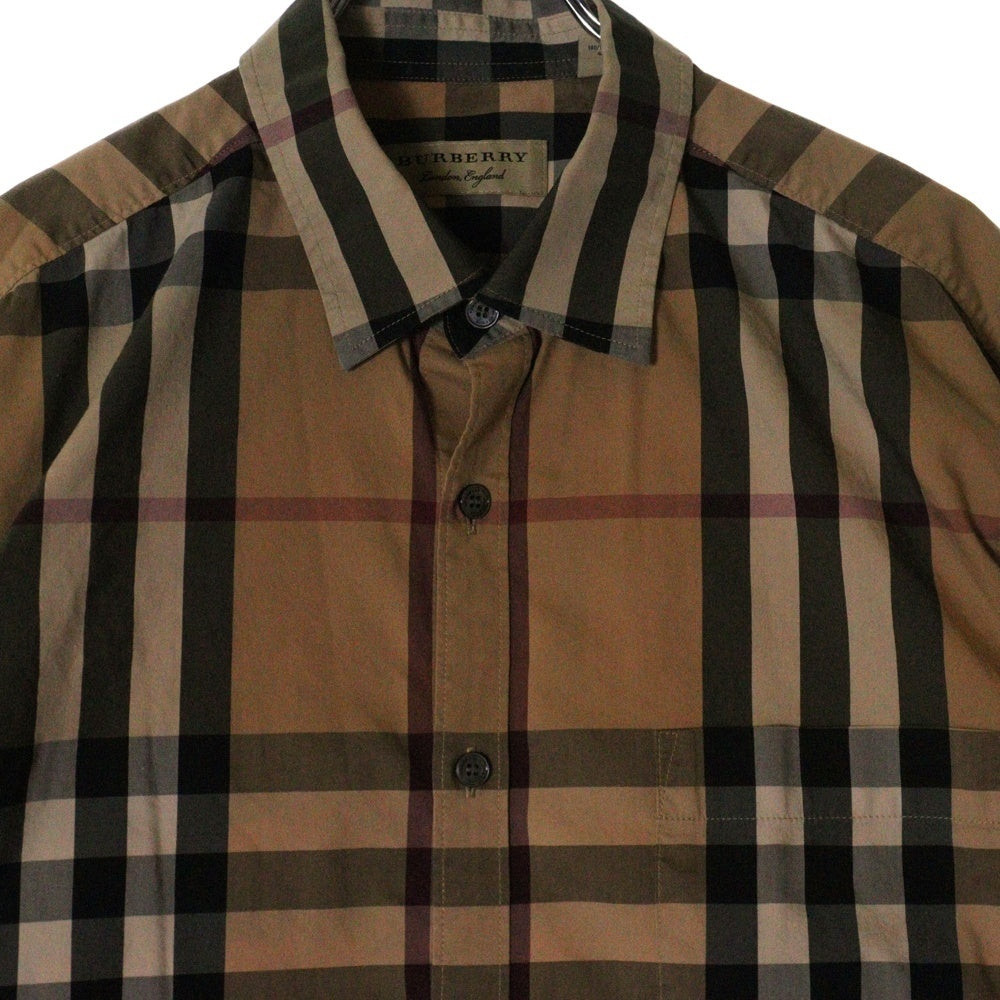 BURBERRY(バーバリー) ノバチェック 長袖シャツ ブラウン 4557598