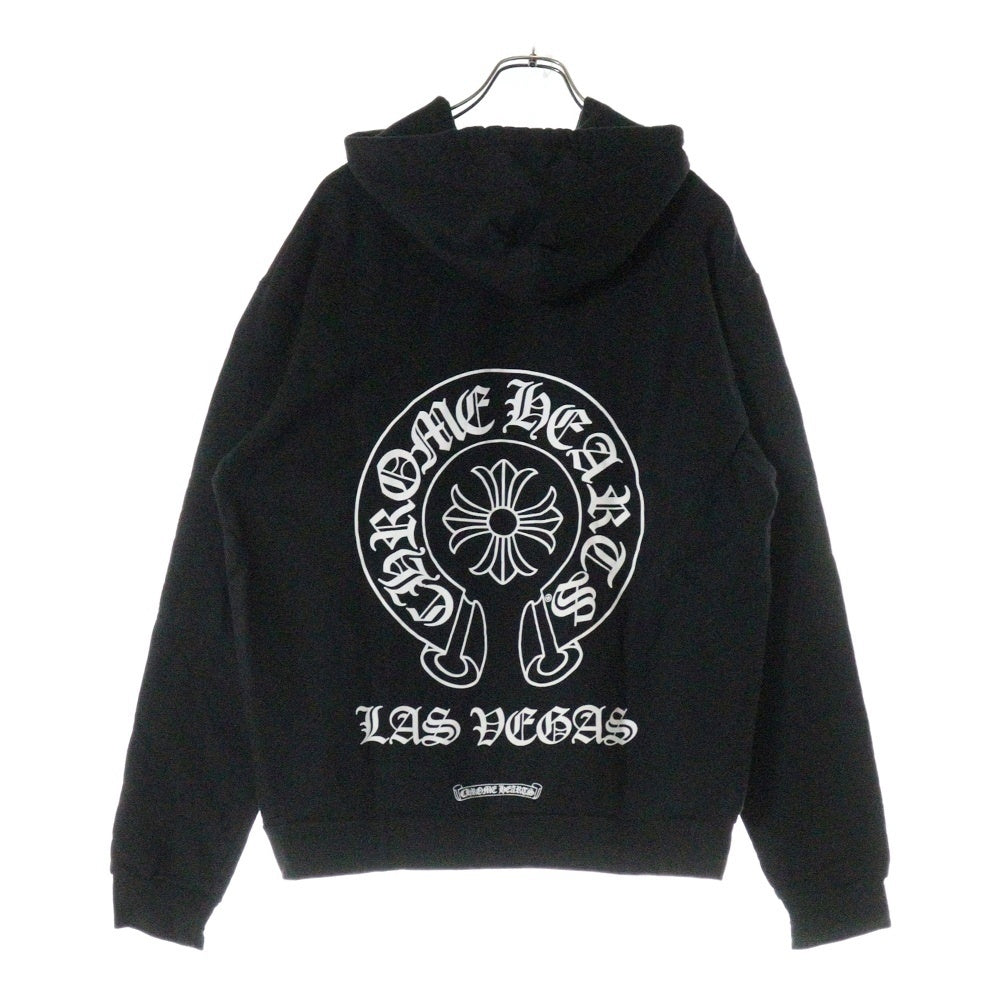 CHROME HEARTS(クロムハーツ) SWTSHRT PLVR プルオーバーパーカー ラスベガス限定ホースシュープリントプルオーバーパーカー ブラック
