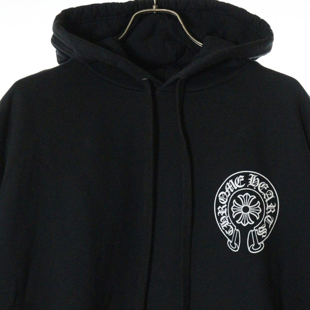 CHROME HEARTS(クロムハーツ) SWTSHRT PLVR プルオーバーパーカー ラスベガス限定ホースシュープリントプルオーバーパーカー ブラック