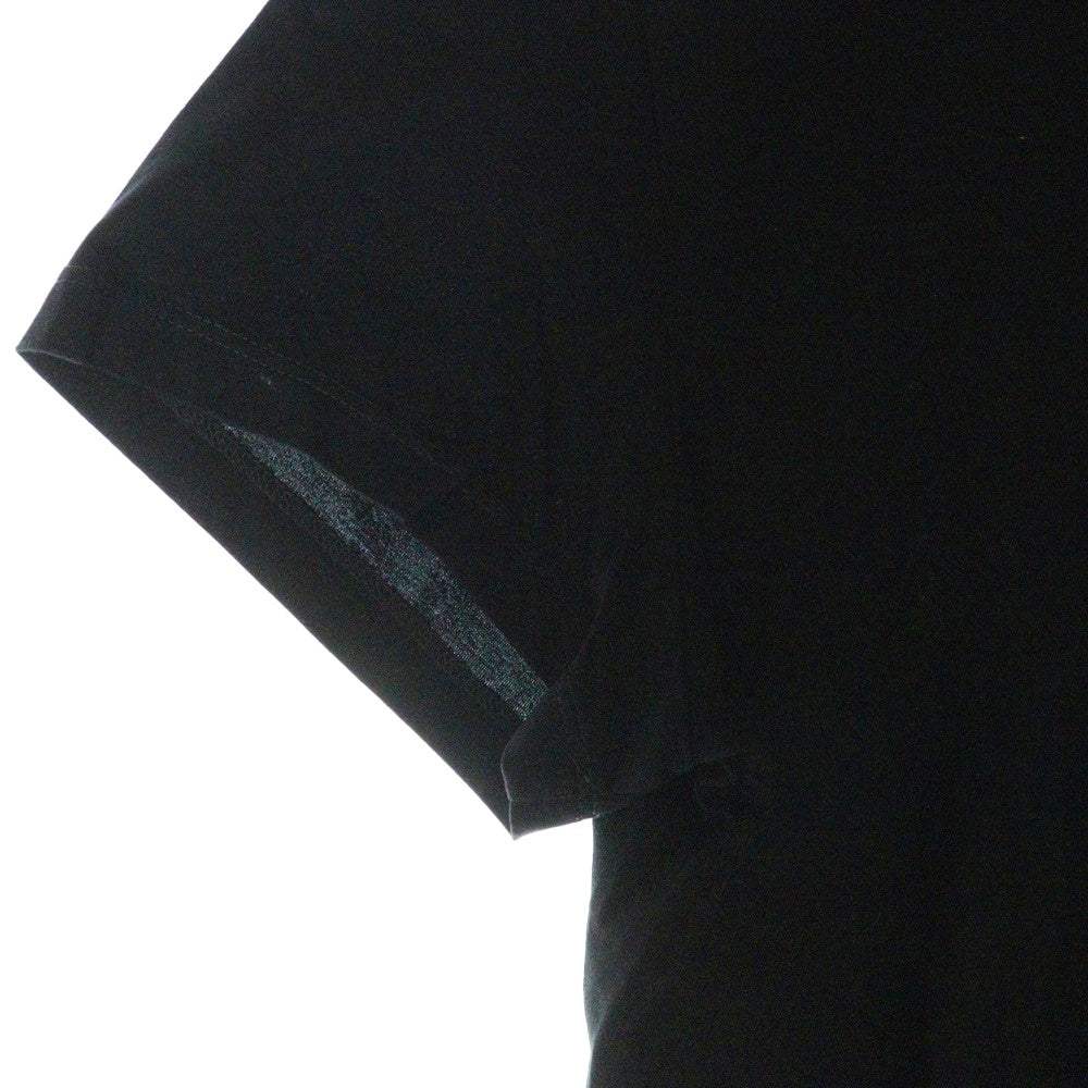 Martin Margiela 10(マルタンマルジェラ) 22SS リバースロゴ アップサイドダウン エンブロイダリー クルーネック半袖Tシャツ カットソー ブラック S30GC0701