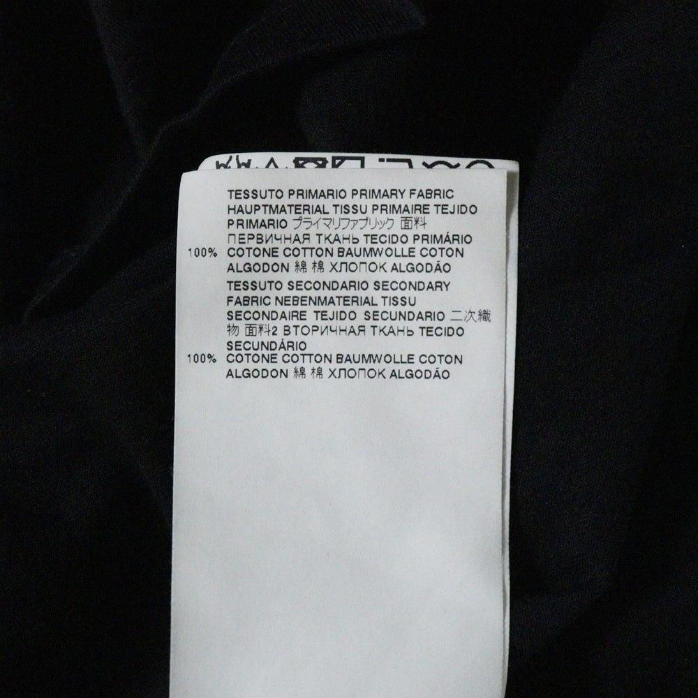 Martin Margiela 10(マルタンマルジェラ) 22SS リバースロゴ アップサイドダウン エンブロイダリー クルーネック半袖Tシャツ カットソー ブラック S30GC0701