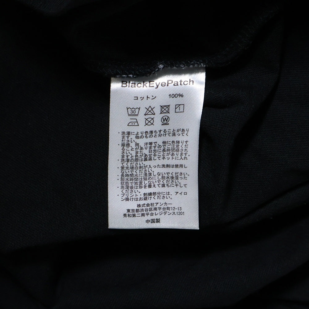 THE BLACK EYE PATCH(ブラックアイパッチ) CRIME RPG LOGO TEE クライムロゴプリント クルーネック 半袖Tシャツ カットソー ブラック