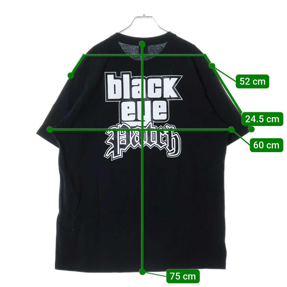 THE BLACK EYE PATCH(ブラックアイパッチ) CRIME RPG LOGO TEE クライムロゴプリント クルーネック 半袖Tシャツ カットソー ブラック
