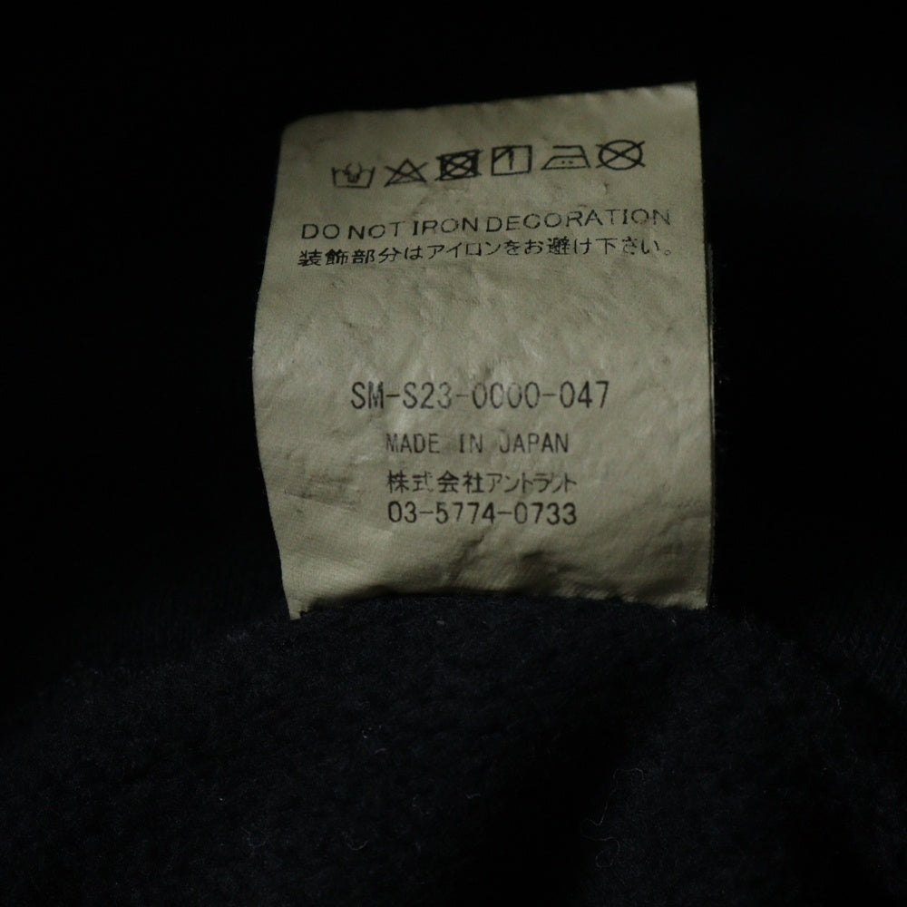 SAINT MICHAEL(セントマイケル) 23SS SAINT HOODIE セントフロントロゴプリント プルオーバー スウェットパーカー フーディ ブラック SM-S23-0000-047