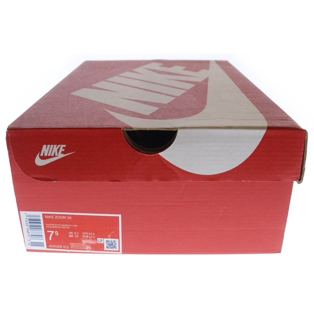 NIKE(ナイキ) ZOOM 2K エア ズーム 2000 ローカットスニーカー ホワイト/レッド US7.5/25.5cm AO 0269-012
