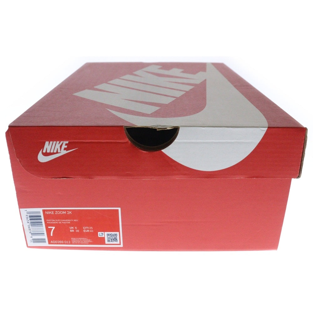NIKE(ナイキ) ZOOM 2K エア ズーム 2000 ローカットスニーカー ホワイト/レッド US7/25cm AO0269-012
