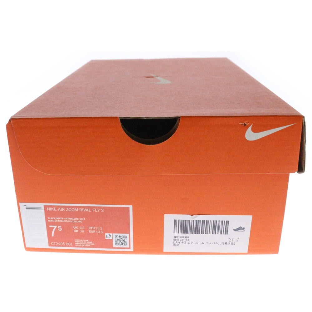NIKE(ナイキ) AIR ZOOM RIVAL FLY 3 エアズーム ライバル フライ ローカットスニーカーブラック/ホワイト US7.5/25.5cm CT2405-001
