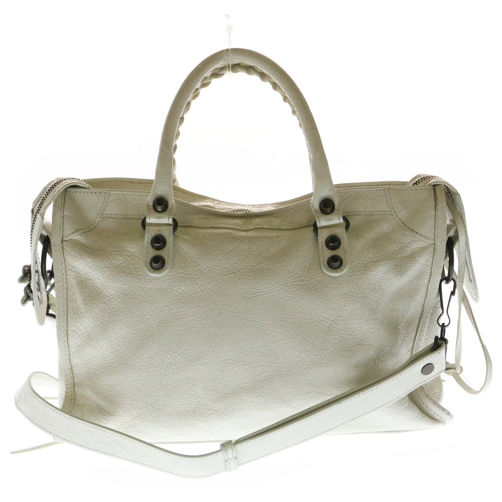 BALENCIAGA(バレンシアガ) クラシック シティ アリーナ レザー ショルダー ハンド バッグ ホワイト 431621 レディース