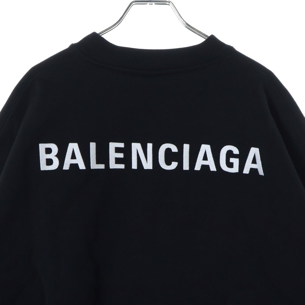 BALENCIAGA(バレンシアガ) REGULAR FIT SWEATSHIRT レギュラーフィット ロゴ クレーネックスウェット トレーナー ブラック 697869 TMVF5