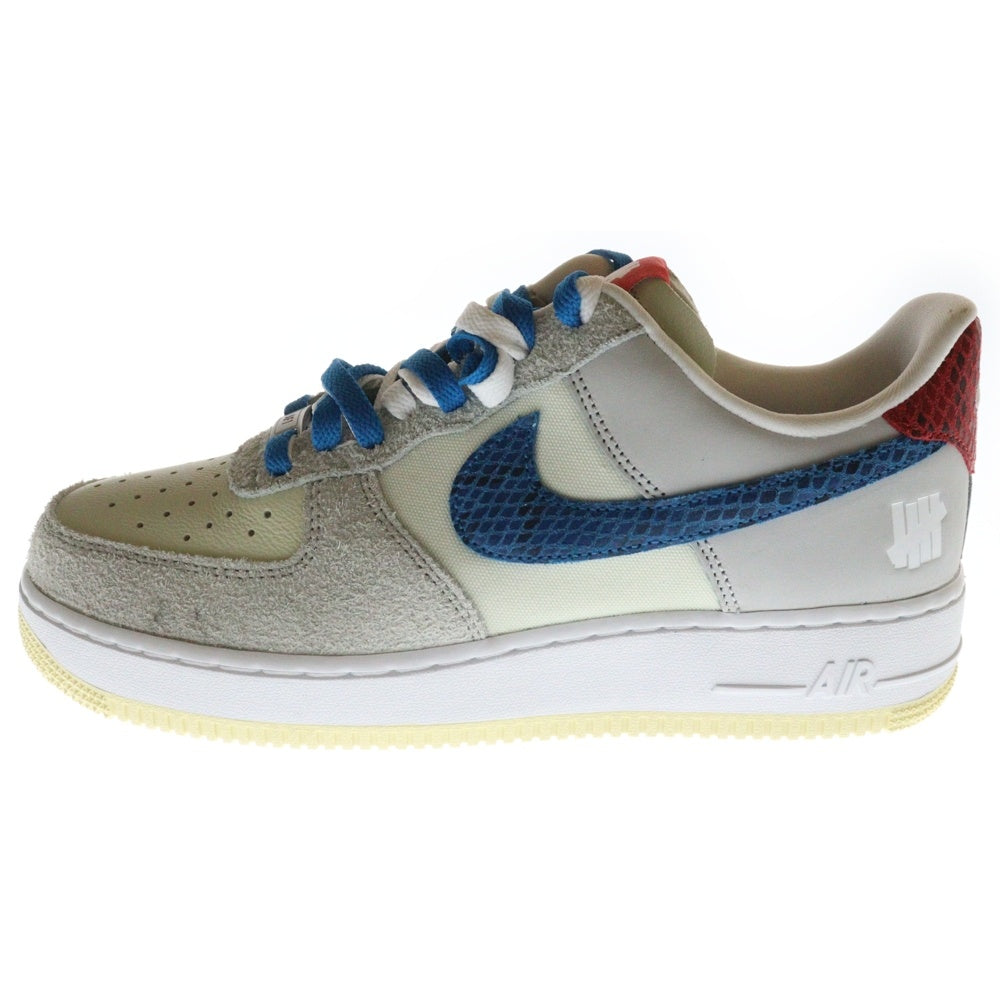 NIKE(ナイキ) ×UNDEFEATED AIR FORCE 1 LOW アンディフィーテッド エアフォース ローカットスニーカー グレー/ベージュ US9/27cm DM8461-001