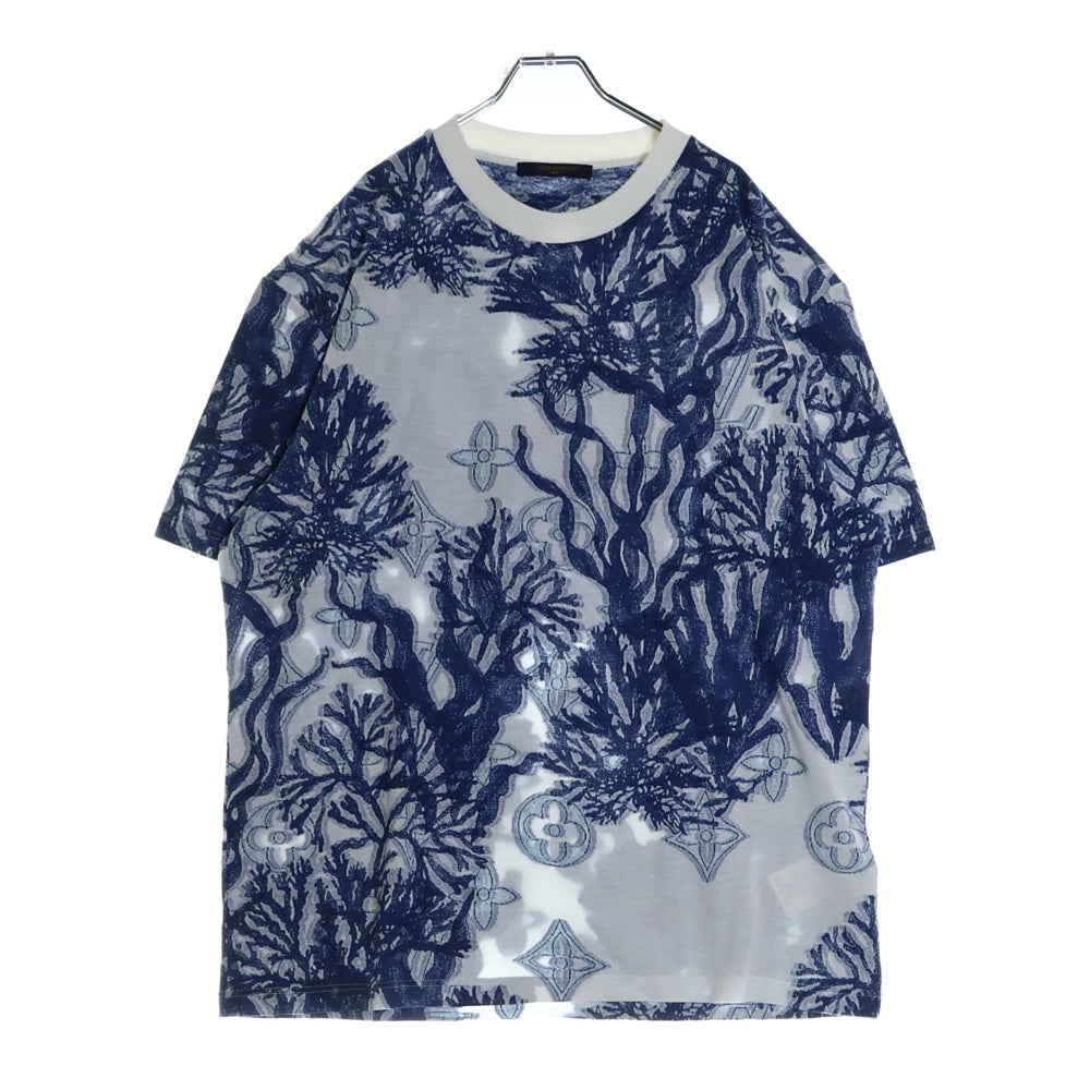 LOUIS VUITTON(ルイヴィトン) 23AW グラフィックロゴ リバースタグ クルーネック半袖Tシャツ カットソー ブルー RM232M Y93 HPY30W
