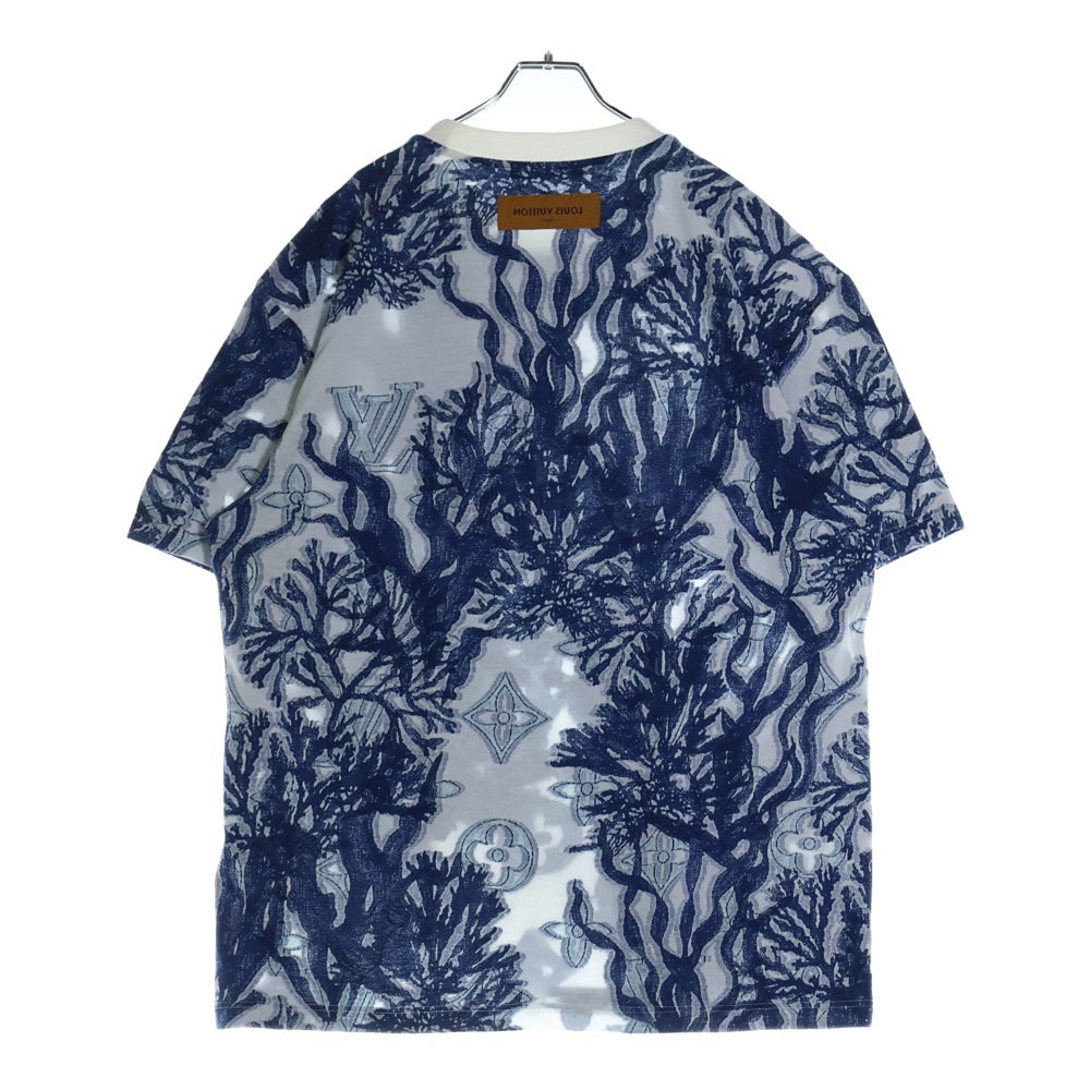 LOUIS VUITTON(ルイヴィトン) 23AW グラフィックロゴ リバースタグ クルーネック半袖Tシャツ カットソー ブルー RM232M Y93 HPY30W
