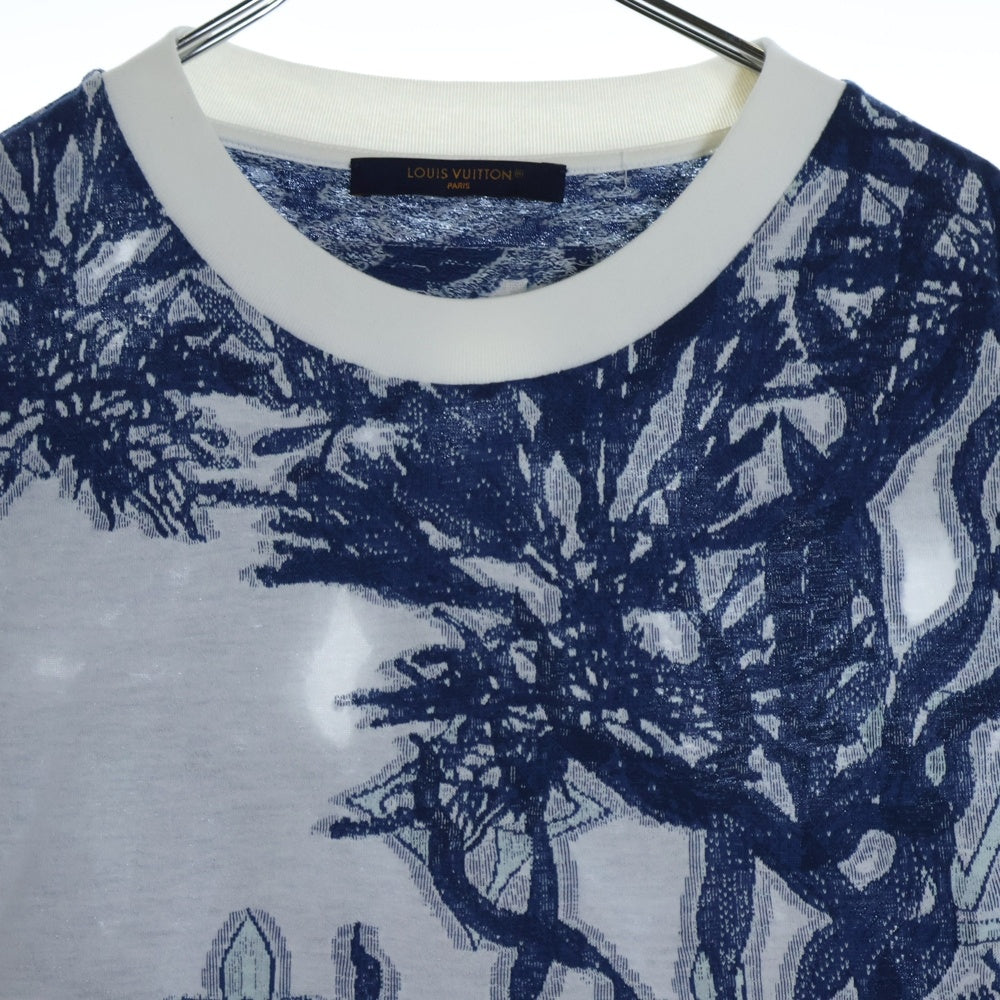 LOUIS VUITTON(ルイヴィトン) 23AW グラフィックロゴ リバースタグ クルーネック半袖Tシャツ カットソー ブルー RM232M Y93 HPY30W