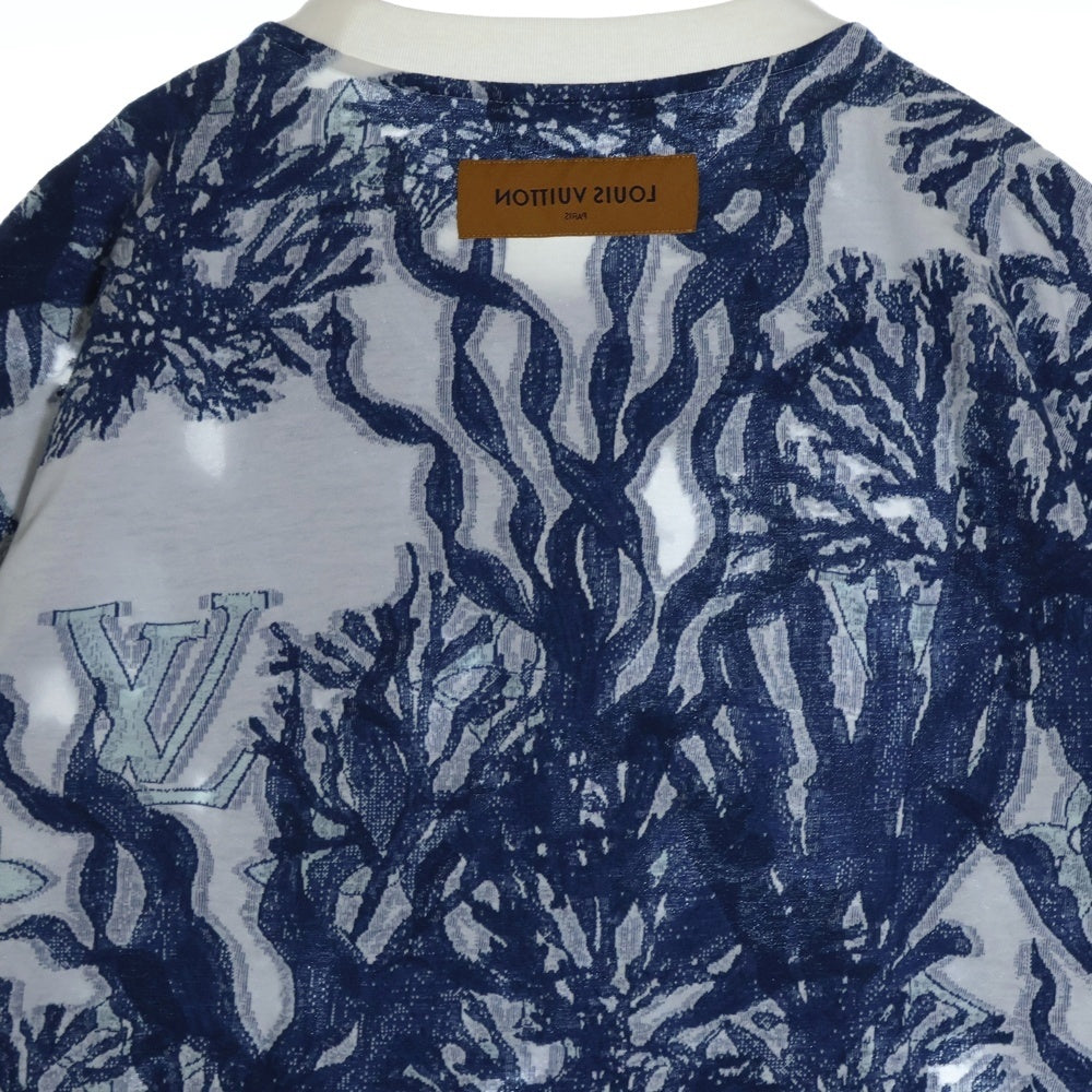 LOUIS VUITTON(ルイヴィトン) 23AW グラフィックロゴ リバースタグ クルーネック半袖Tシャツ カットソー ブルー RM232M Y93 HPY30W