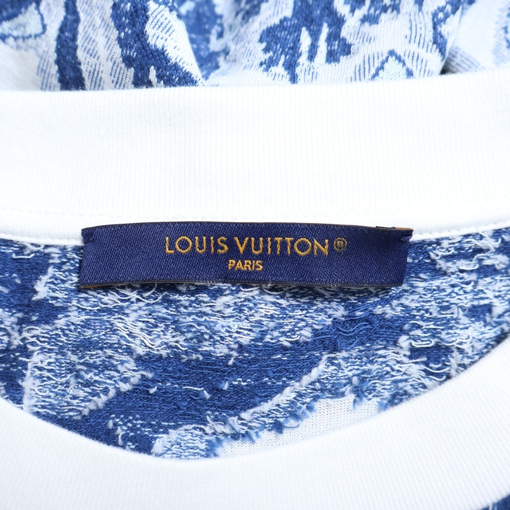 LOUIS VUITTON(ルイヴィトン) 23AW グラフィックロゴ リバースタグ クルーネック半袖Tシャツ カットソー ブルー RM232M Y93 HPY30W