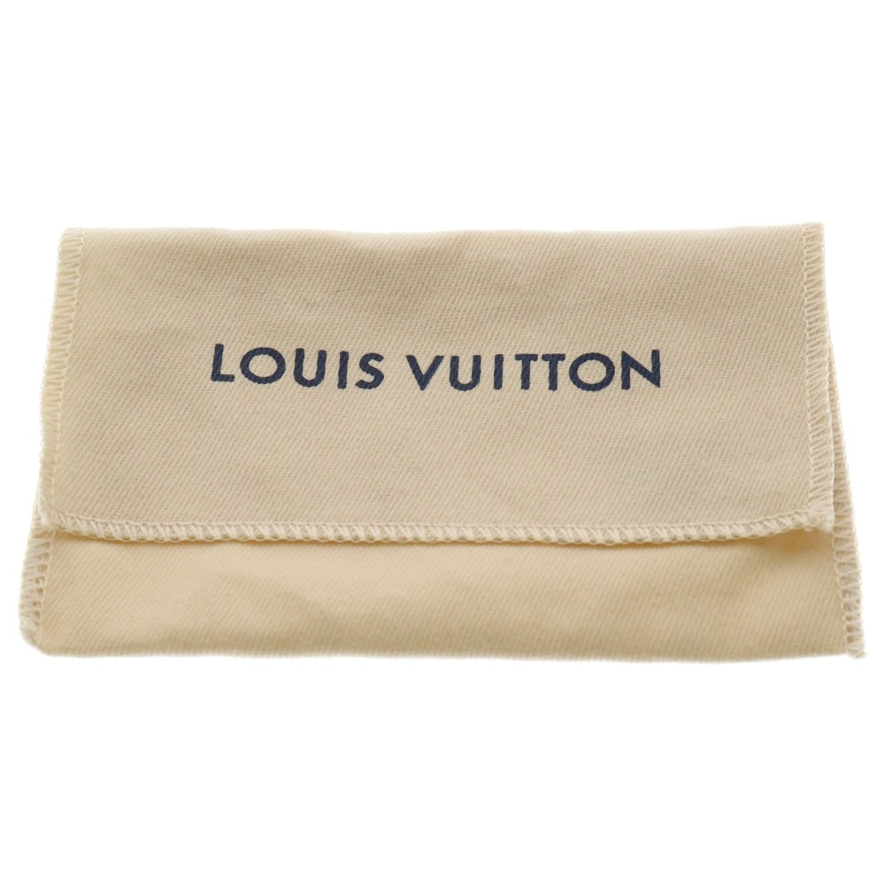 LOUIS VUITTON(ルイヴィトン) LVロゴ LVアエログラム レザーブレスレット ブラック M8073 BC2262