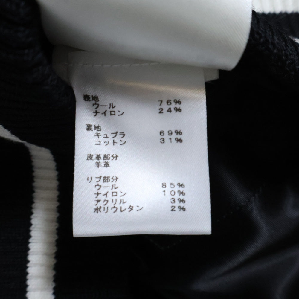 LOUIS VUITTON(ルイヴィトン) 23SS グラフィックプリント レザーバーシティジャケット スタジャン ブルゾン ブラック RM231M U35 HOL07E