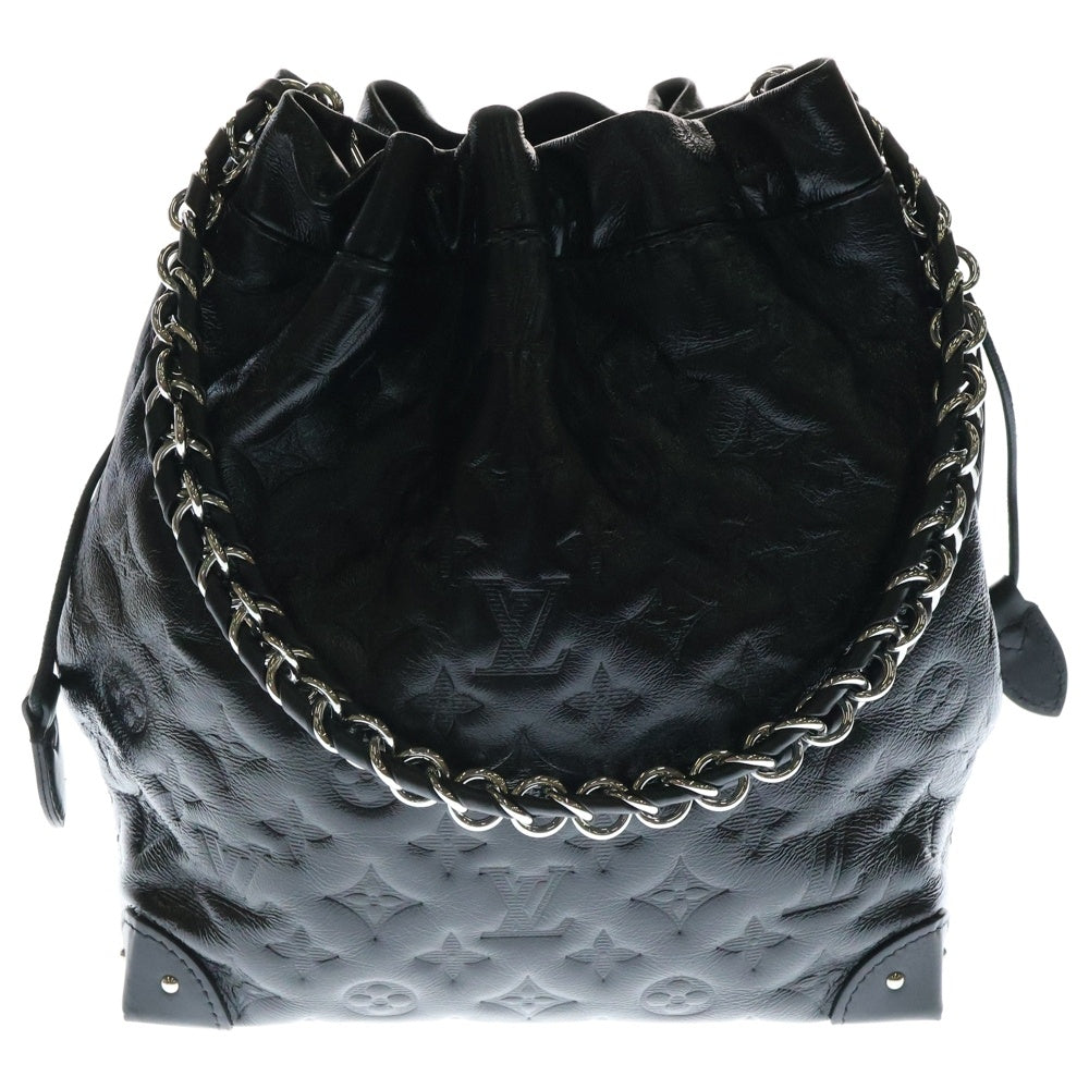 LOUIS VUITTON(ルイヴィトン) 25SS ノエ トランク エンボスモノグラム レザー 2WAY チェーン ショルダーバッグ ハンドバッグ ブラック レディース M13484