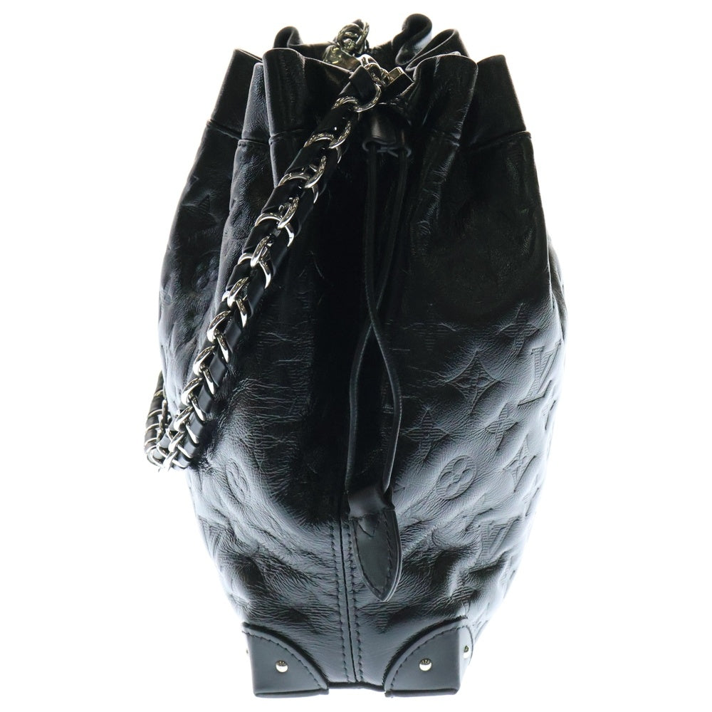 LOUIS VUITTON(ルイヴィトン) 25SS ノエ トランク エンボスモノグラム レザー 2WAY チェーン ショルダーバッグ ハンドバッグ ブラック レディース M13484
