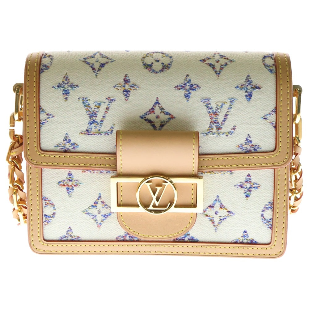 LOUIS VUITTON(ルイヴィトン) ドフィーヌ ジャガードモノグラム ミニ チェーン ショルダーバッグ ホワイト レディース M24841 RFID