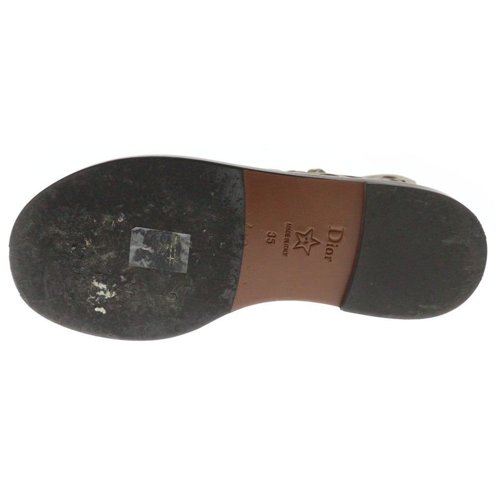 Christian Dior(クリスチャンディオール) 21SS D-TRAP LEATHER SANDAL メッシュ レザー ブーツ サンダル ベージュ レディース