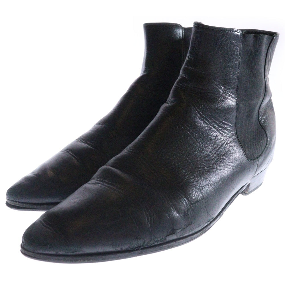 CELINE(セリーヌ) JACNO LEATHER SHOES ジャクノ レザーサイドゴアブーツ ブラック