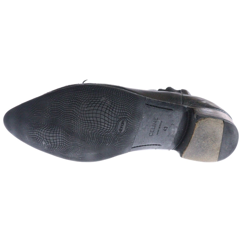 CELINE(セリーヌ) JACNO LEATHER SHOES ジャクノ レザーサイドゴアブーツ ブラック