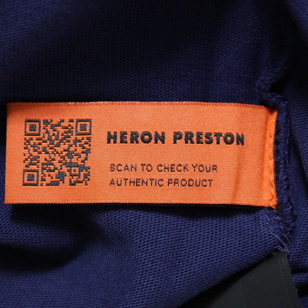 HERON PRESTON(ヘロンプレストン) 23AW PRESTONHP FLAMING DOUBLE TEE ヴィンテージ加工 レイヤード ロングスリーブ 長袖Tシャツ カットソー ブラック/レッド HMAB030F23JE0011025