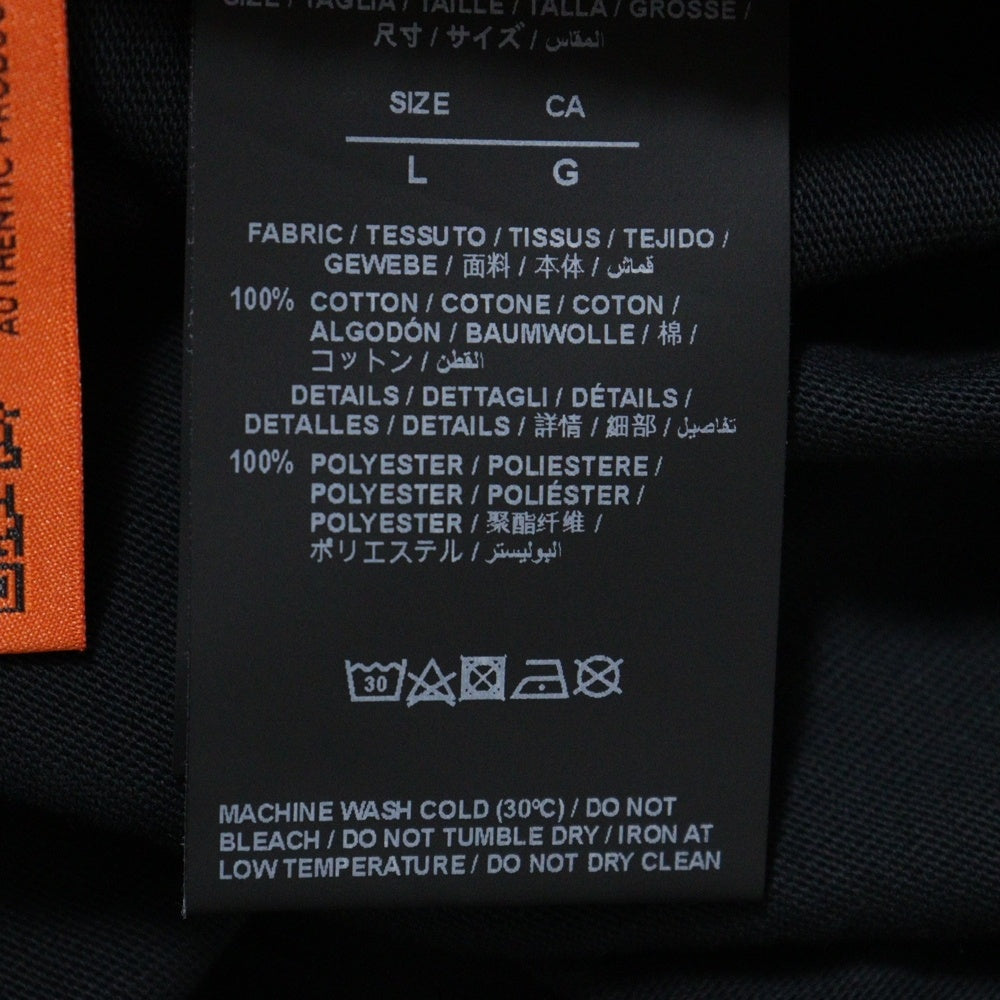 HERON PRESTON(ヘロンプレストン) 23AW HPNY EMB ROLLNECK ロールネック 刺繍 ロングスリーブ 長袖Tシャツ カットソー ブラック HMAB027C99JER0021001