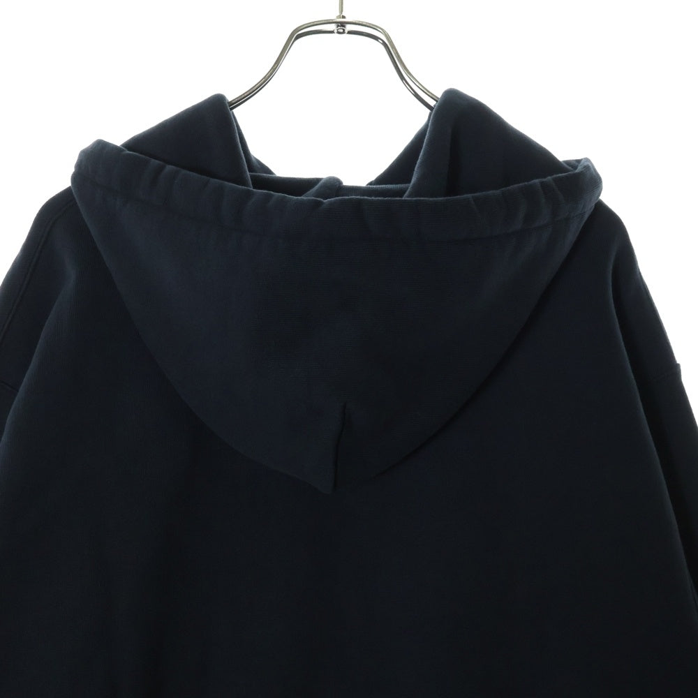 HERON PRESTON(ヘロンプレストン) 23AW PRESTONREG HPNY HOODIE ロゴプリント プルオーバー スウェットパーカー フーディ ブラック/ホワイト HMBB024C99JER0041001