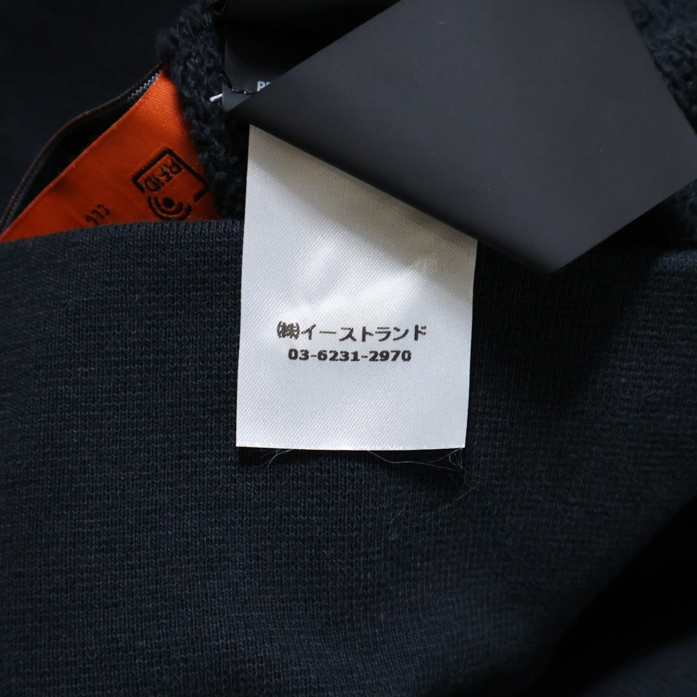 HERON PRESTON(ヘロンプレストン) 23AW PRESTONREG HPNY HOODIE ロゴプリント プルオーバー スウェットパーカー フーディ ブラック/ホワイト HMBB024C99JER0041001