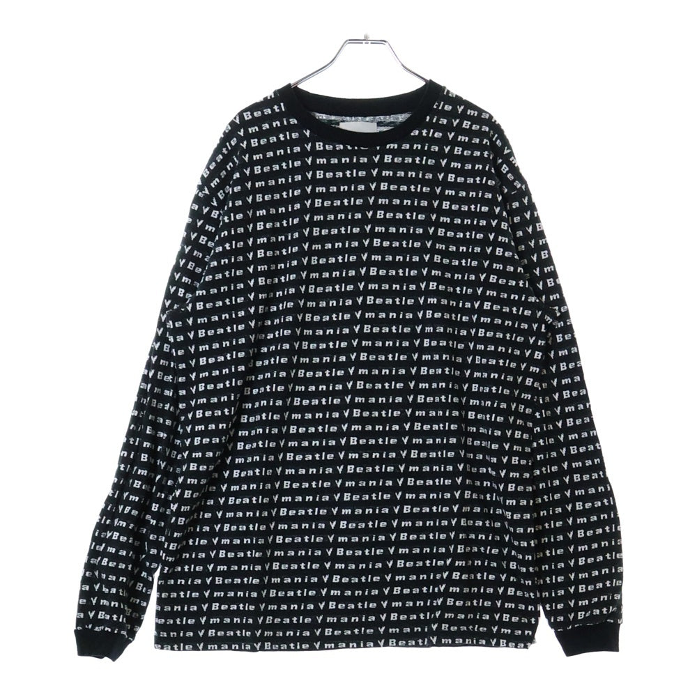 BOWWOW(バウワウ) 23AW BEATLE MANIA LOVE JACQUARD LS ビートルマニア ラブ ジャカード 総柄 ニット ロングスリーブ 長袖カットソー ブラック/ホワイト BW2302-BMLJL