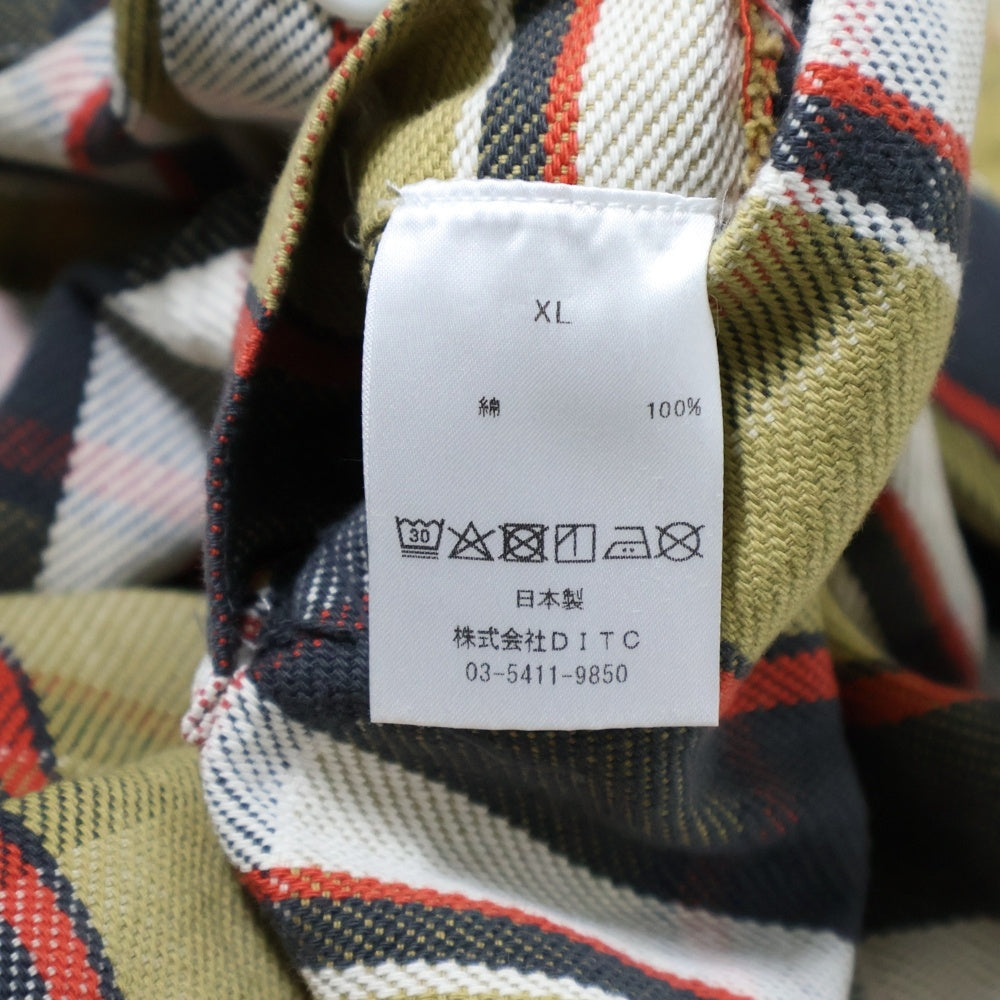 BOWWOW(バウワウ) 23AW REPAIR AGEING FLANNEL SHIRTS ダメージ加工 フランネルシャツ 長袖シャツ ベージュ BW2302-RAFS
