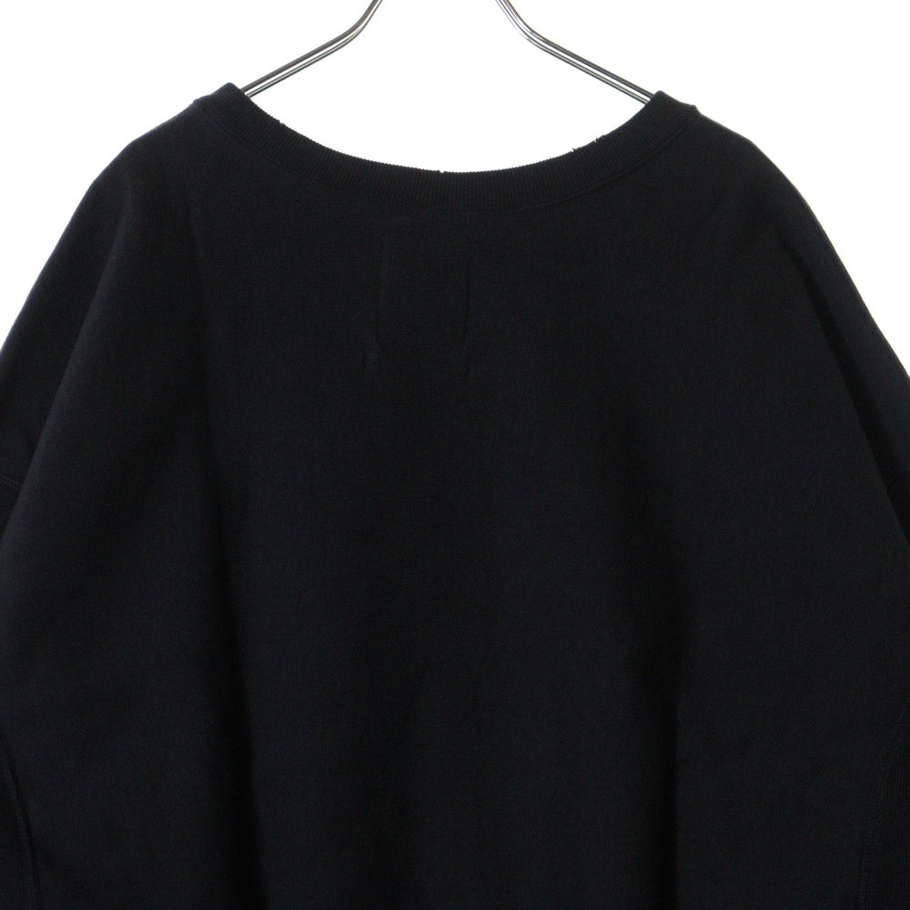 BOWWOW(バウワウ) 23AW ×Disney SNOW WHITE SWEAT SHIRTS スノーホワイト 白雪姫 フロントプリント クルーネックスウェット トレーナー ブラック BW2302-SWSS