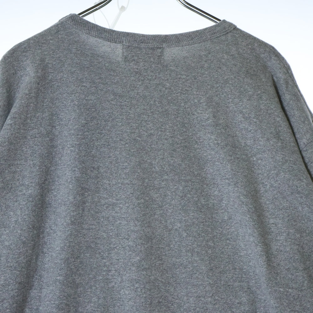 BOWWOW(バウワウ) 23AW USN 5TH AVE 88/12 LS カレッジロゴプリント パッチワーク ロングスリーブ 長袖Tシャツ グレー BW2302-U581L