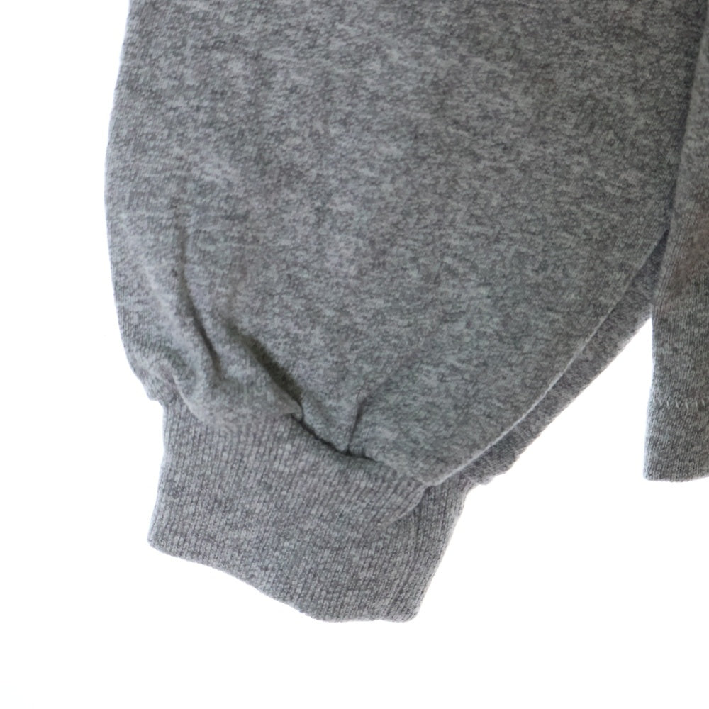 BOWWOW(バウワウ) 23AW USN 5TH AVE 88/12 LS カレッジロゴプリント パッチワーク ロングスリーブ 長袖Tシャツ グレー BW2302-U581L