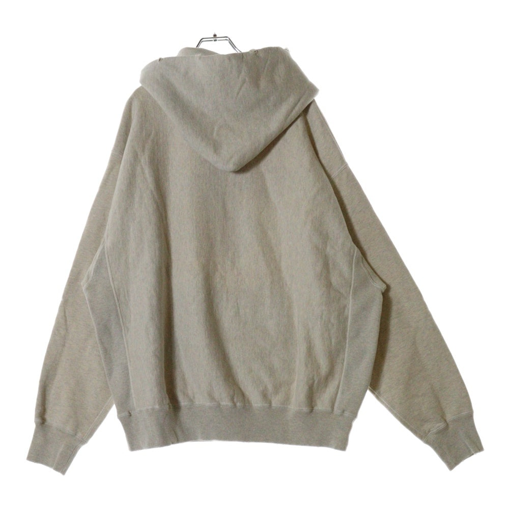 BOWWOW(バウワウ) 23AW USN HOODIE カレッジロゴプリント スウェット プルオーバーパーカー フーディ グレー BW2302-USNH