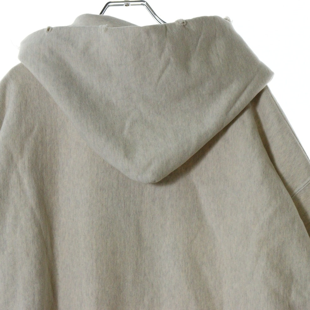 BOWWOW(バウワウ) 23AW USN HOODIE カレッジロゴプリント スウェット プルオーバーパーカー フーディ グレー BW2302-USNH
