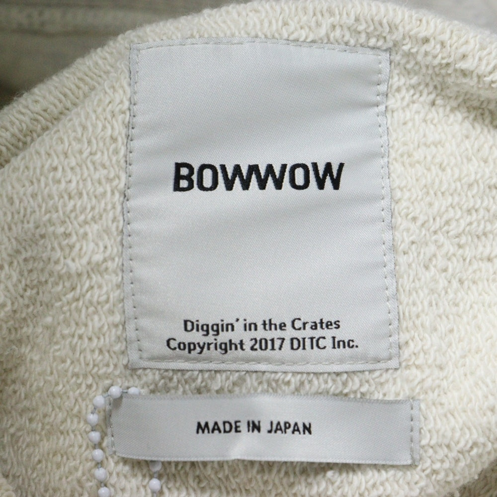 BOWWOW(バウワウ) 23AW USN HOODIE カレッジロゴプリント スウェット プルオーバーパーカー フーディ グレー BW2302-USNH