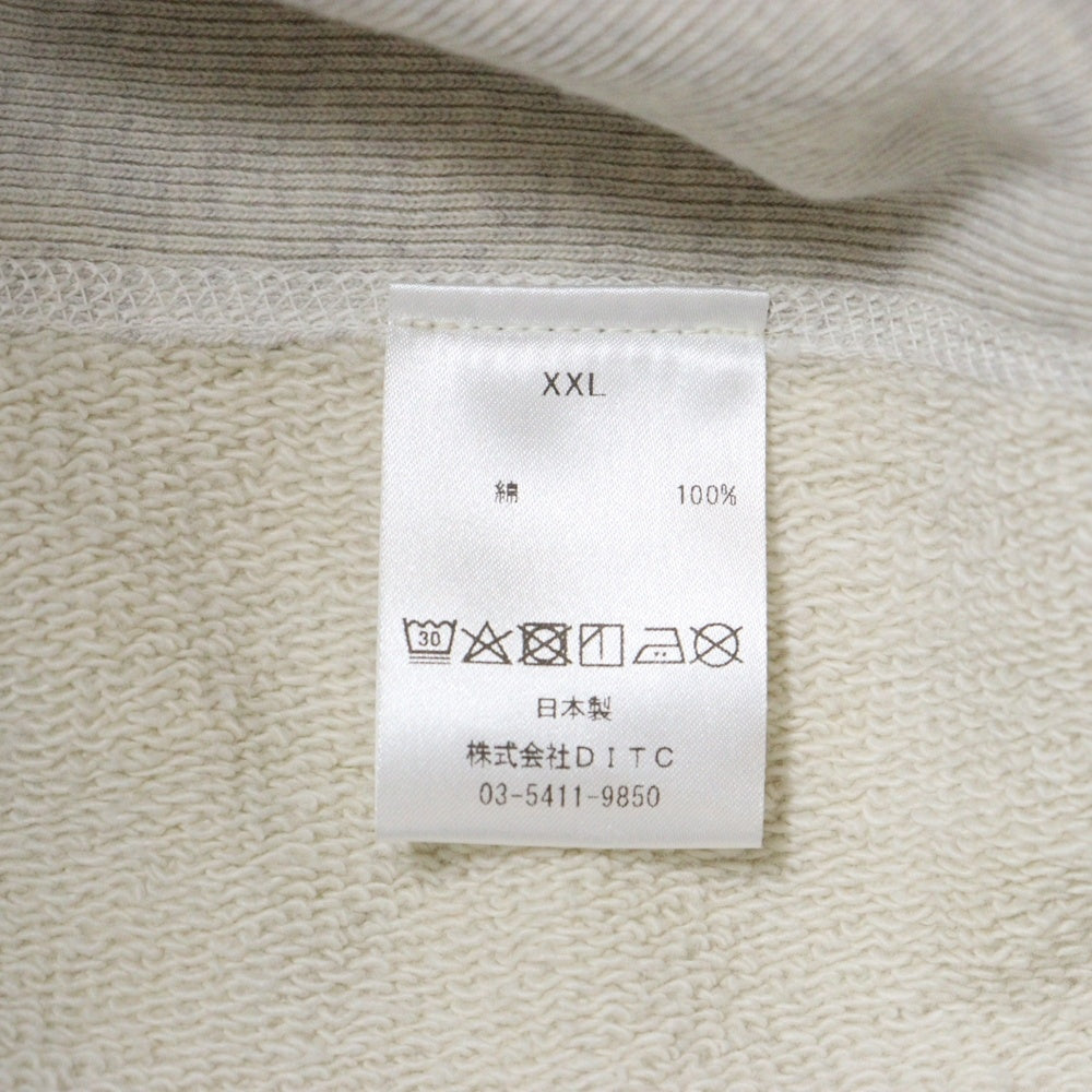 BOWWOW(バウワウ) 23AW USN HOODIE カレッジロゴプリント スウェット プルオーバーパーカー フーディ グレー BW2302-USNH